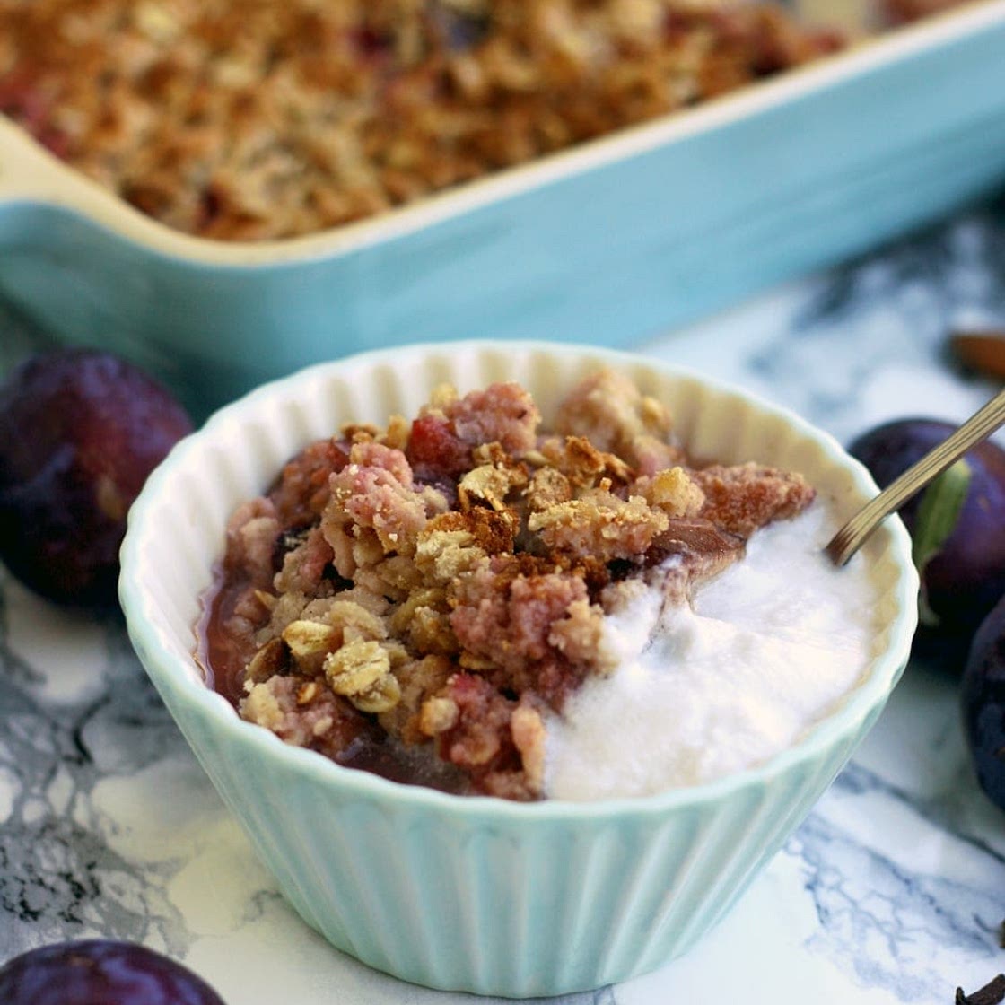 Vegan Plum Crumble