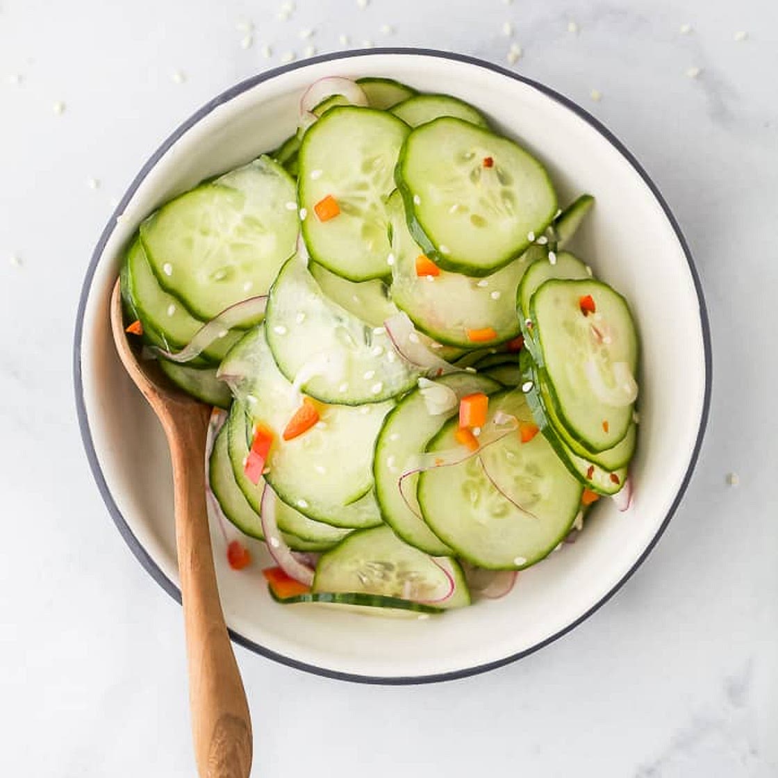 10 Minute Easy Asian Cucumber Salad Recipe