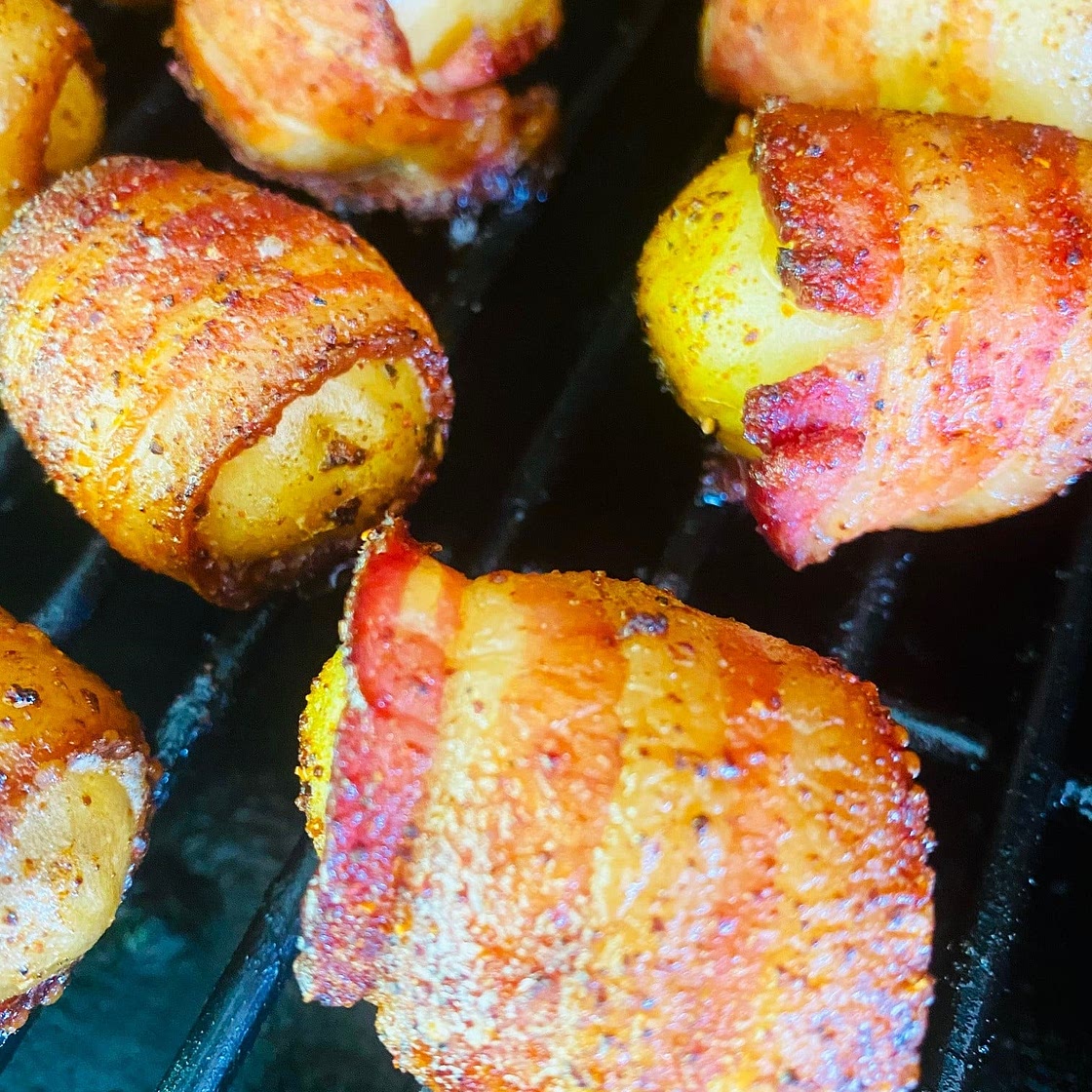 Smoked BBQ Bacon Wrapped Potatoes