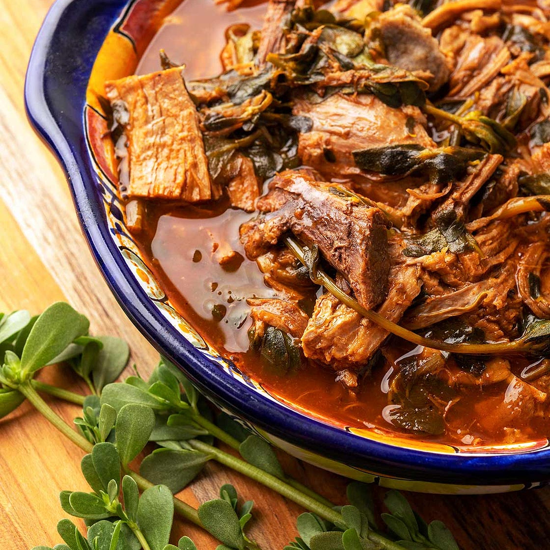 Mexican Pork with Purslane