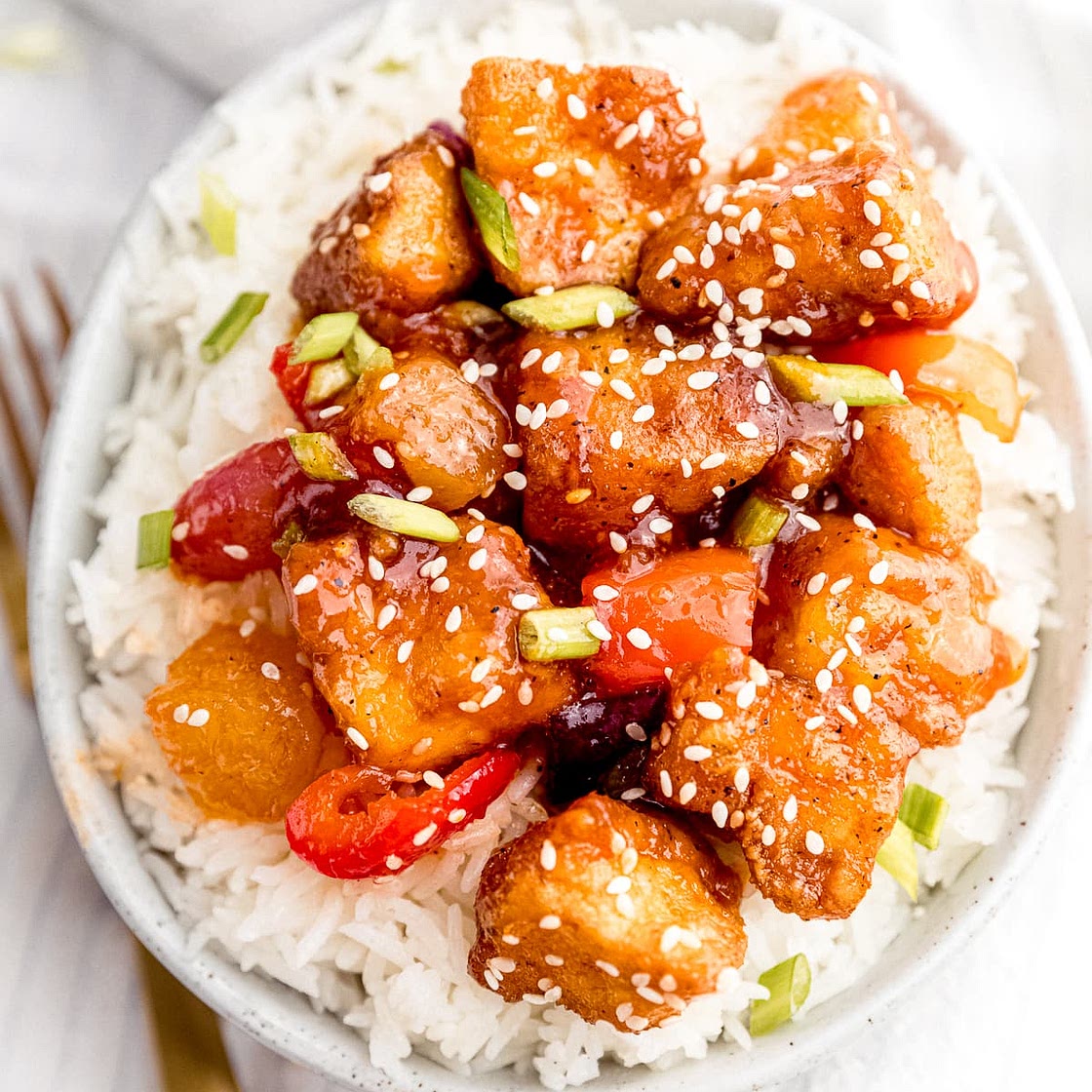 Sweet and Sour Tofu Recipe (Vegan)