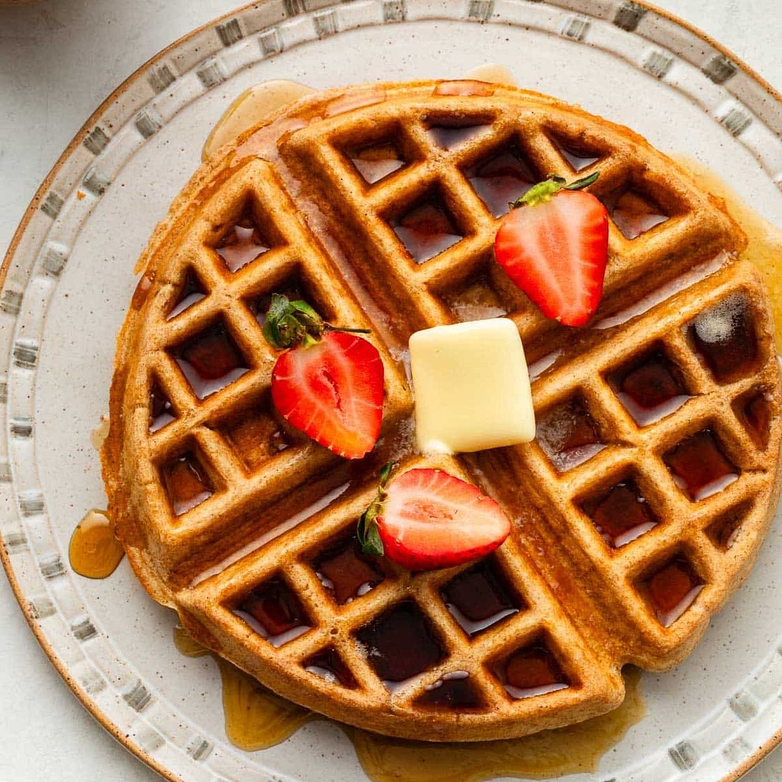 Fluffy Whole Wheat Waffles