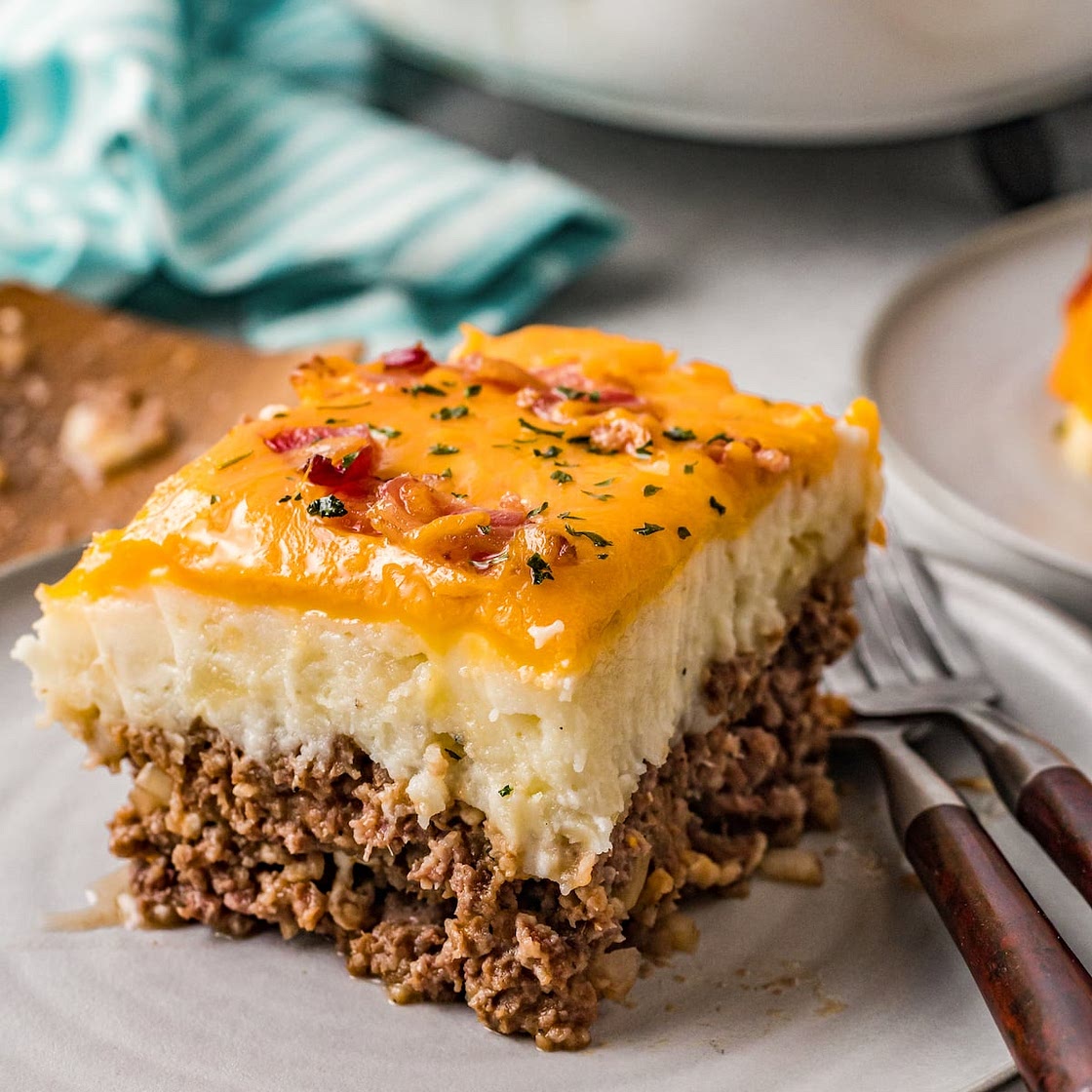 Loaded Potato and Meatloaf Casserole