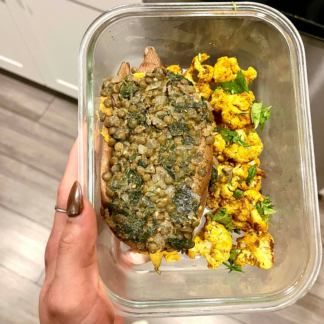Lentil Loaded Sweet Potato Recipe