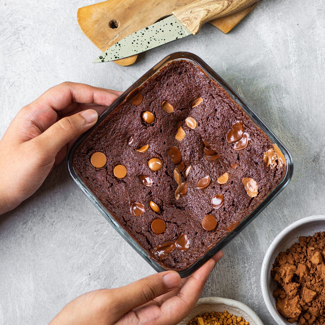 Eggless Aata Jaggery Brownies