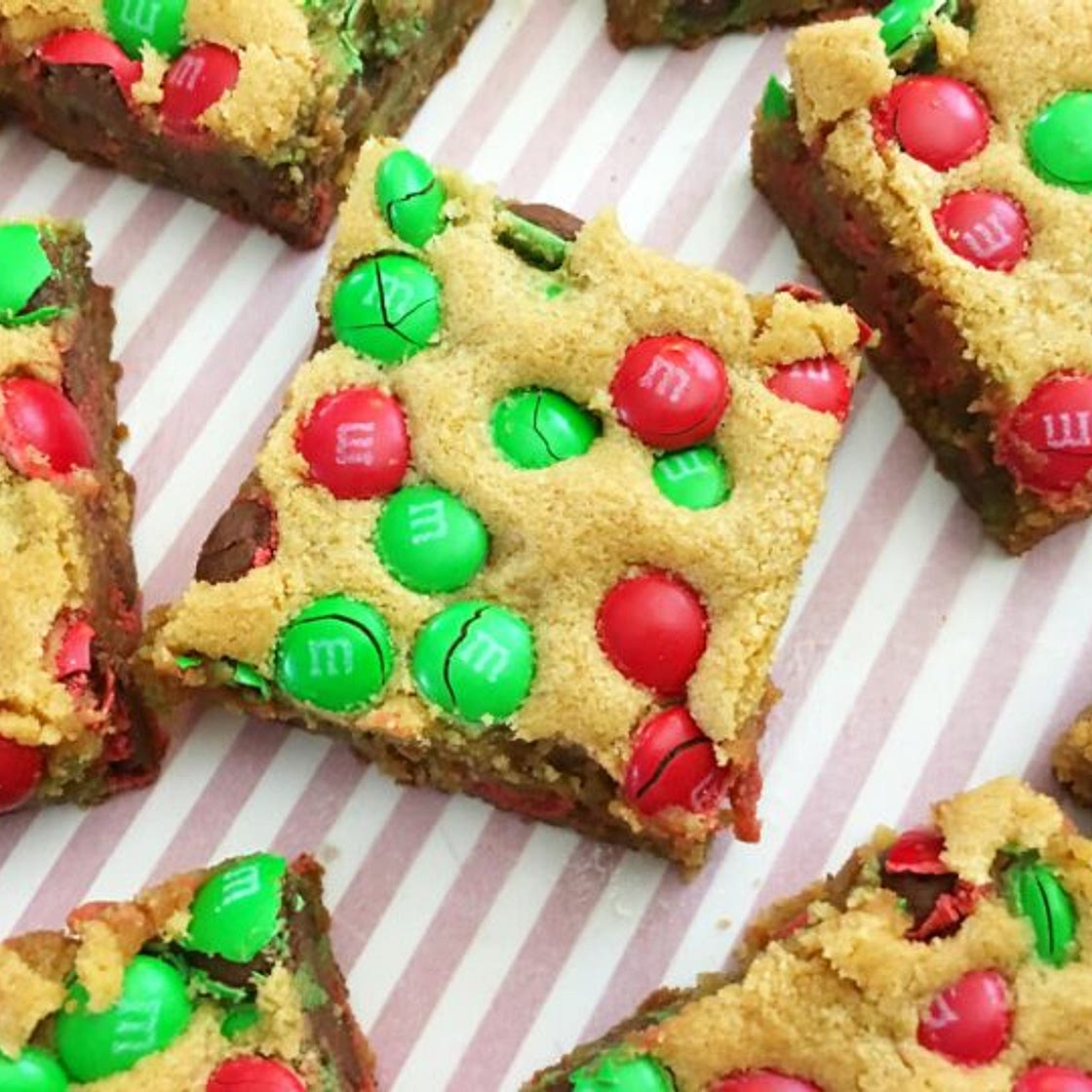 M & M Cookie Bars!
