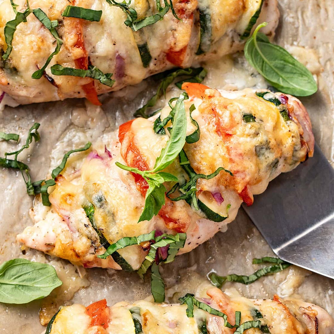 Hasselback Chicken Primavera