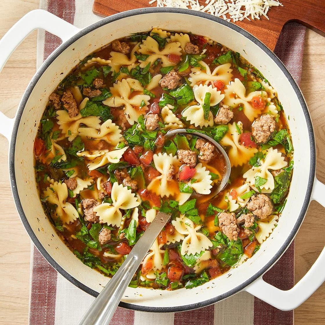 One-Pot Spinach Beef Soup