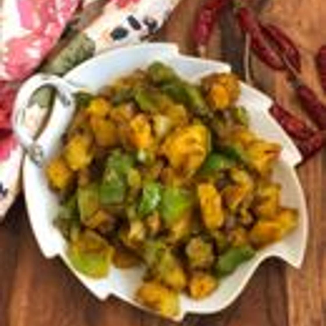 Aloo Simla Mirch Ki Sabzi Recipe - Aloo & Capsicum Sabzi