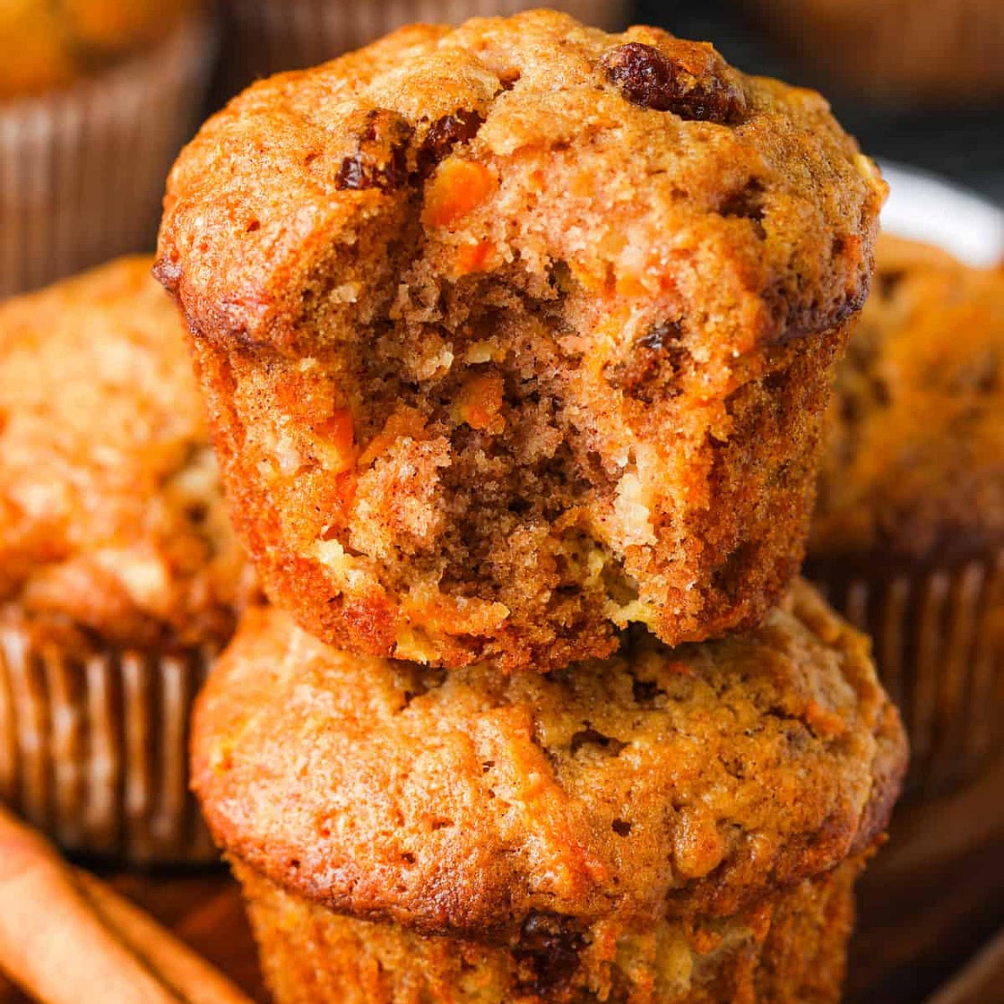 Soft & Moist Carrot Muffins