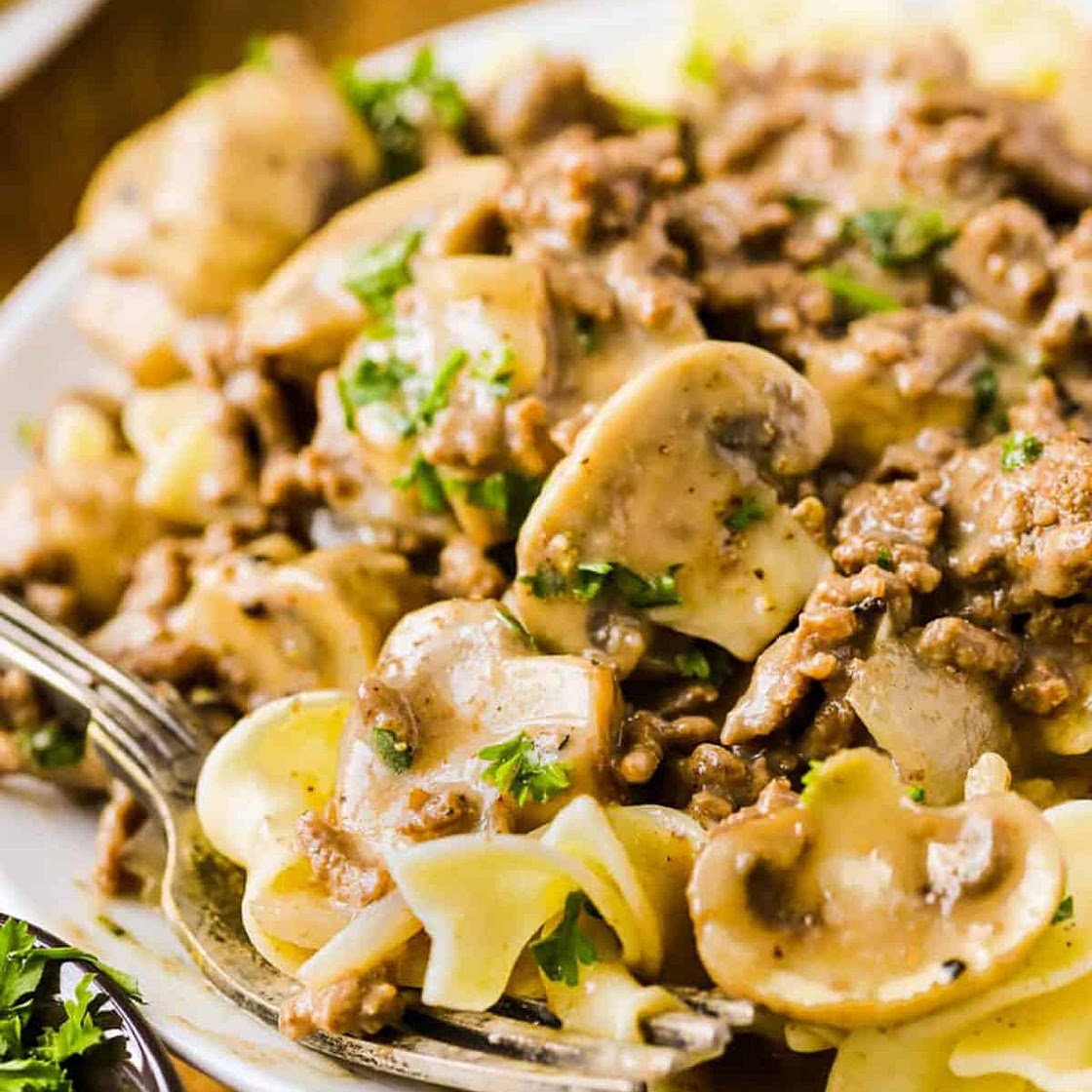 Ground Beef Stroganoff