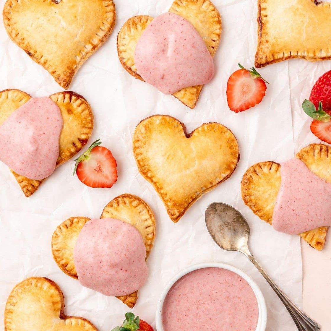Heart Shaped Strawberry Hand Pies