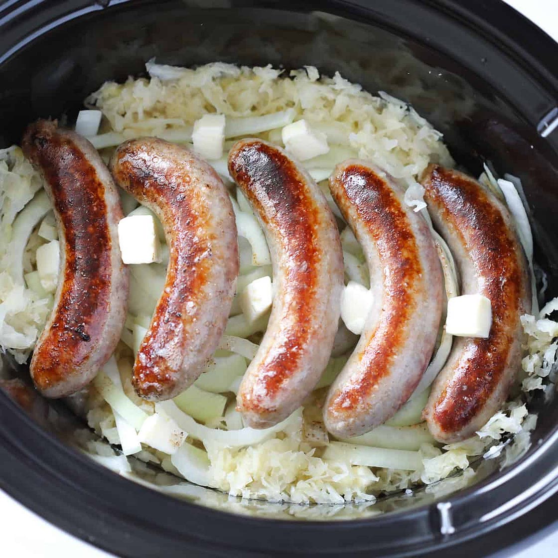 Crockpot Brats and Sauerkraut