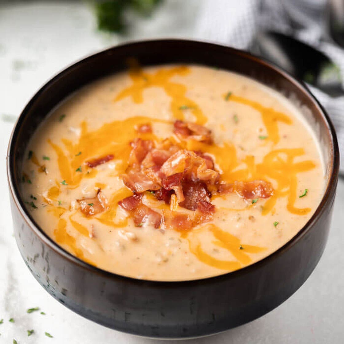 Crock pot crack potato soup