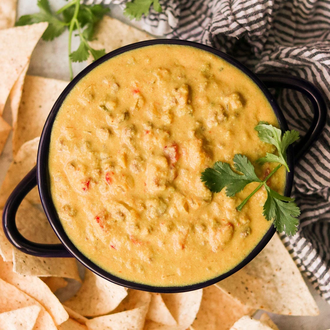 Dairy Free Queso Dip with Ground Beef (Paleo, Whole30, Keto)