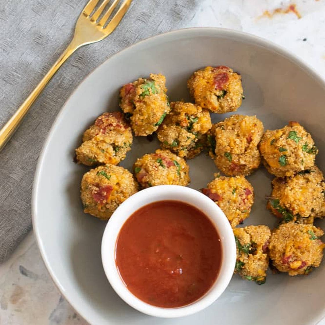 Quinoa Pizza Bites (Toddler Quinoa Bites)