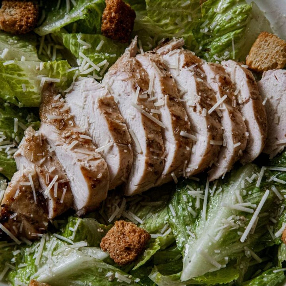 Traeger Chicken Caesar Salad