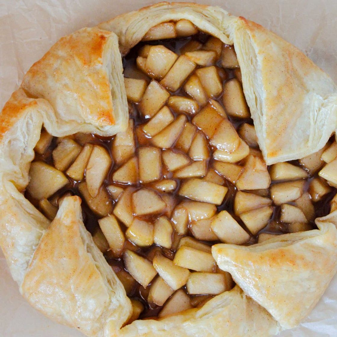 Vegan Apple Puff Pastry Galette