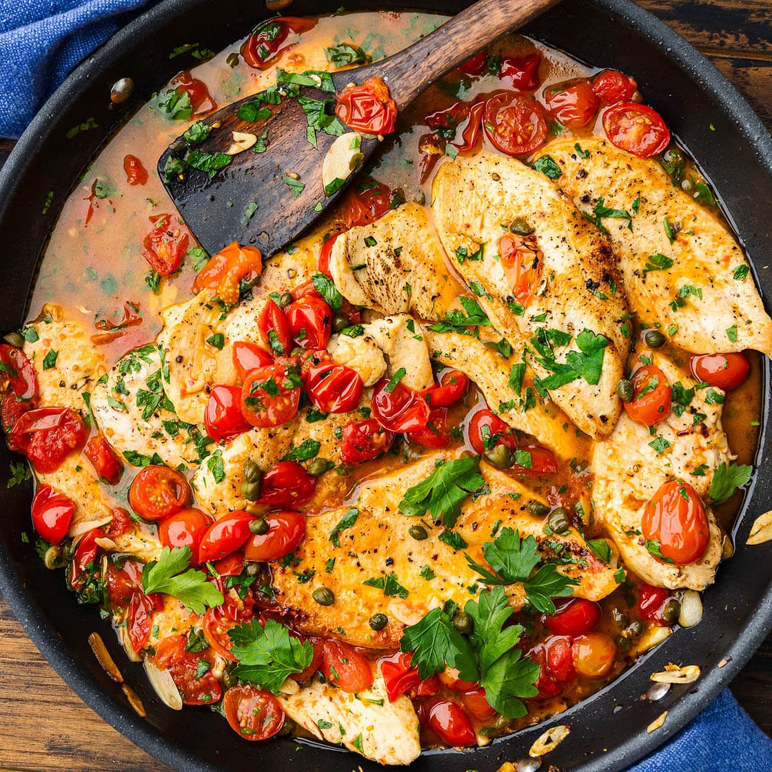 Easy Chicken with Capers and Tomatoes