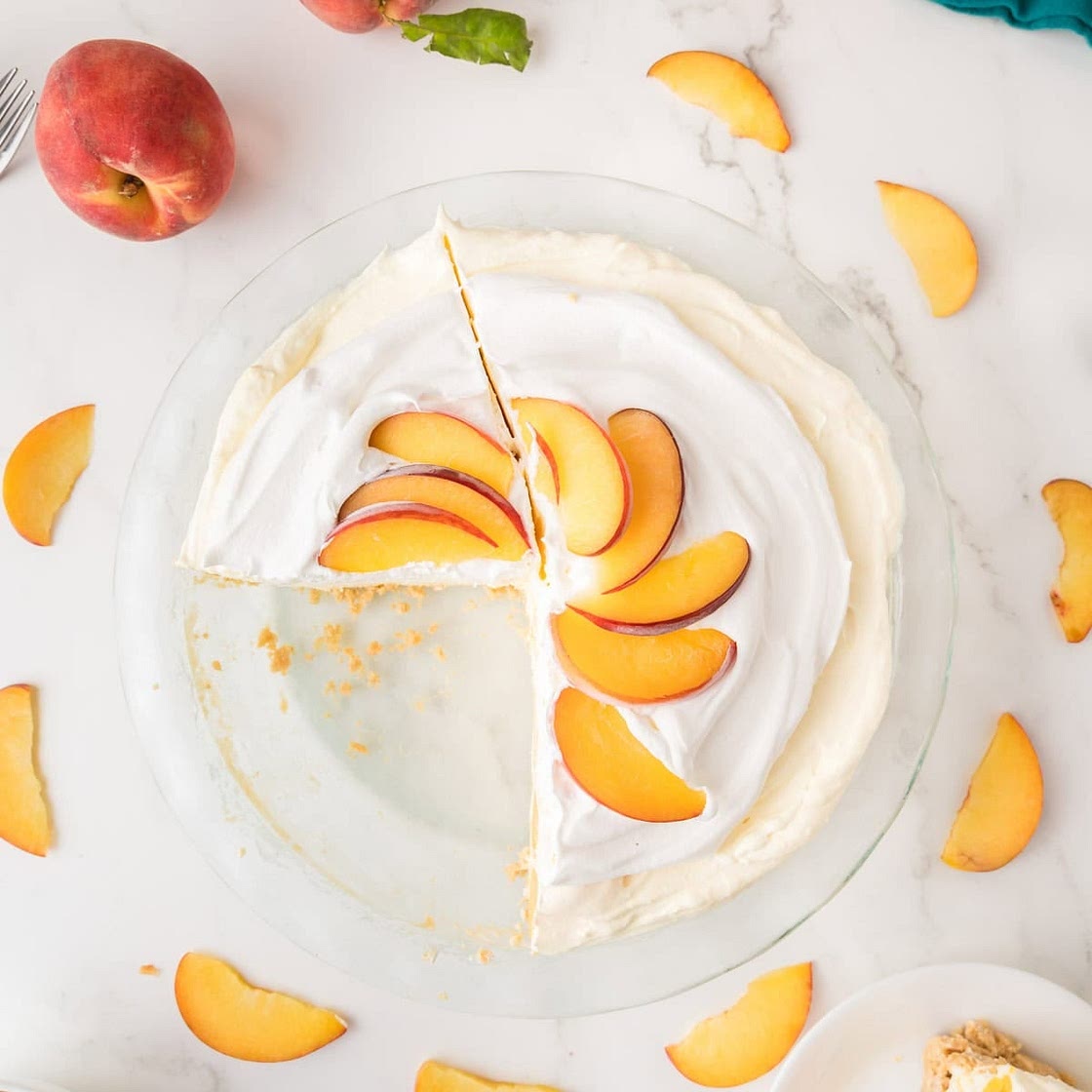 Peaches and Cream Jello Pie