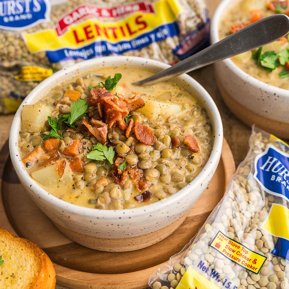 Cheesy Lentil Chowder