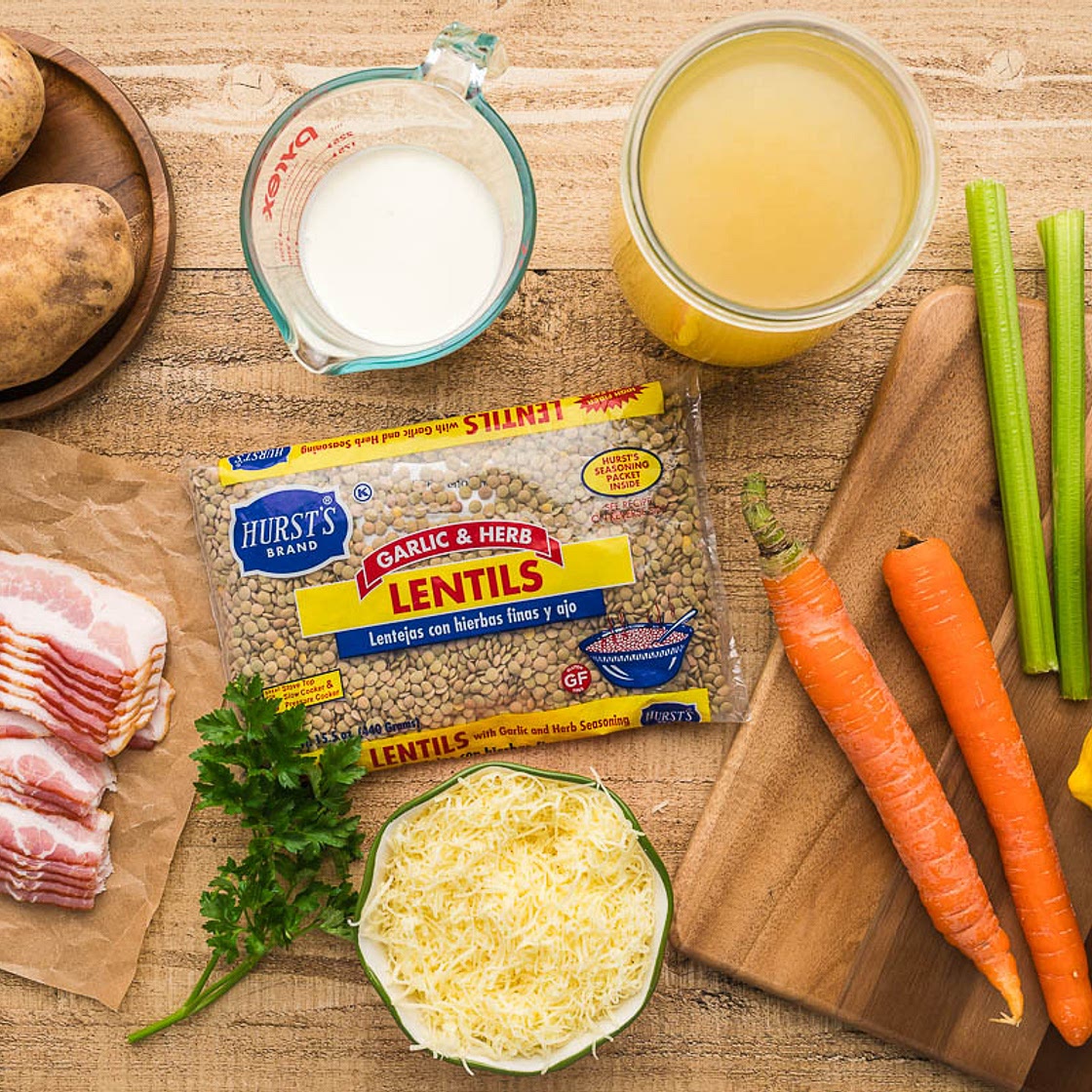 Cheesy Lentil Chowder