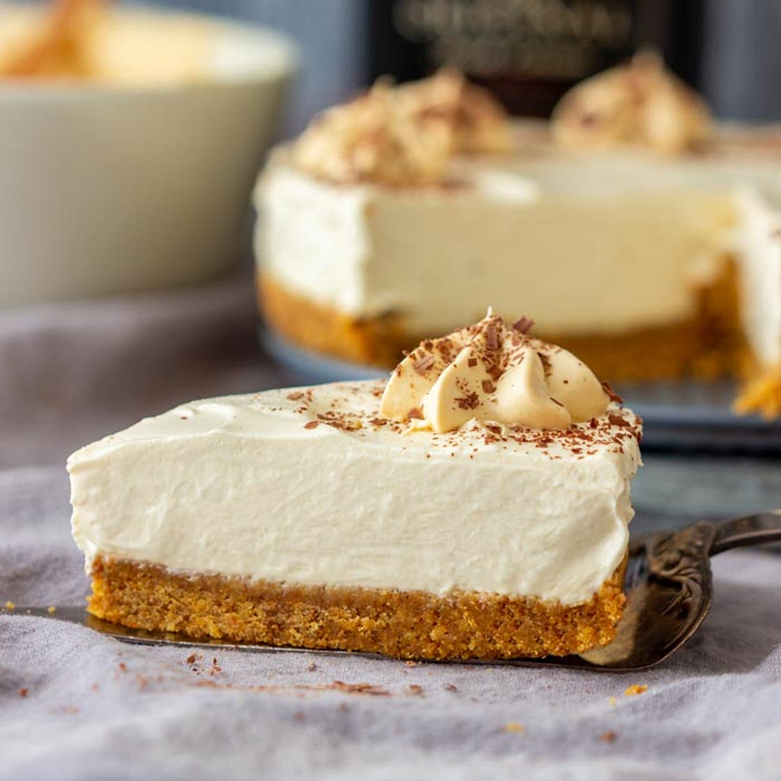 No Bake Irish Cream Cheesecake