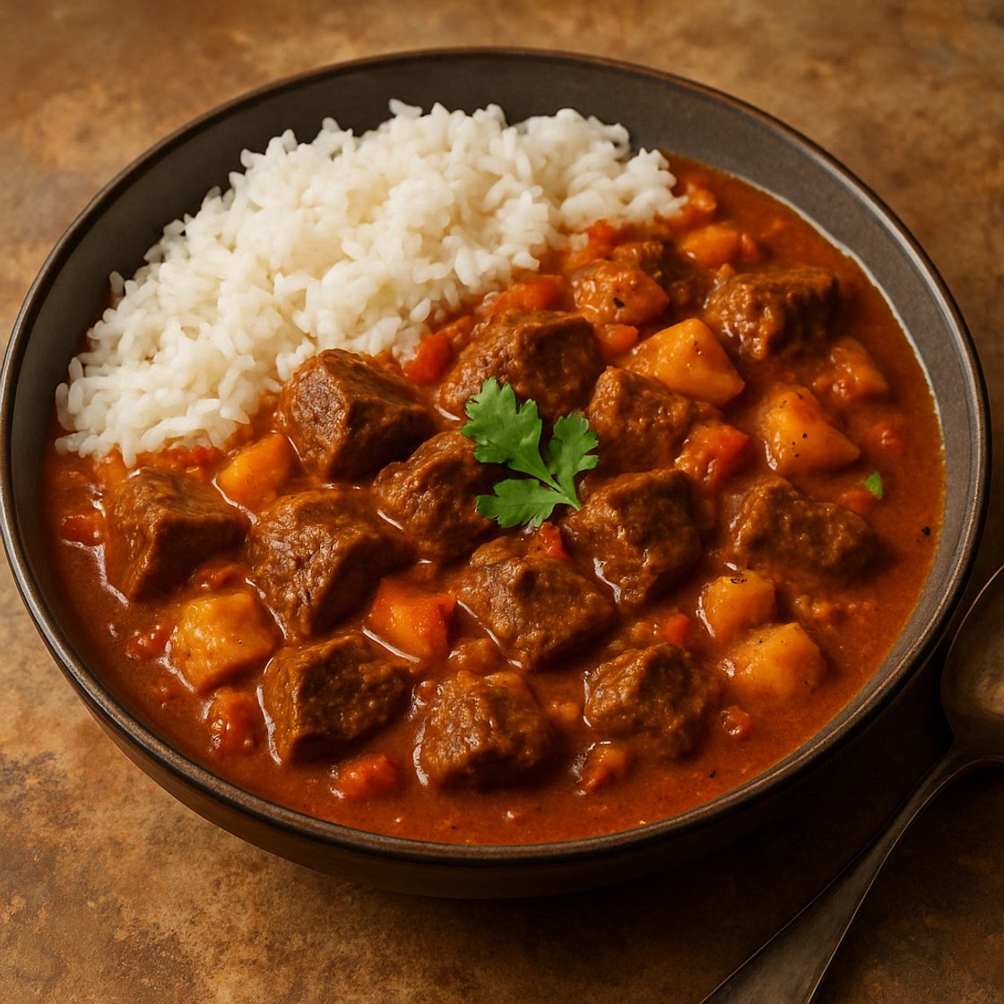 Brilliant beef curry
