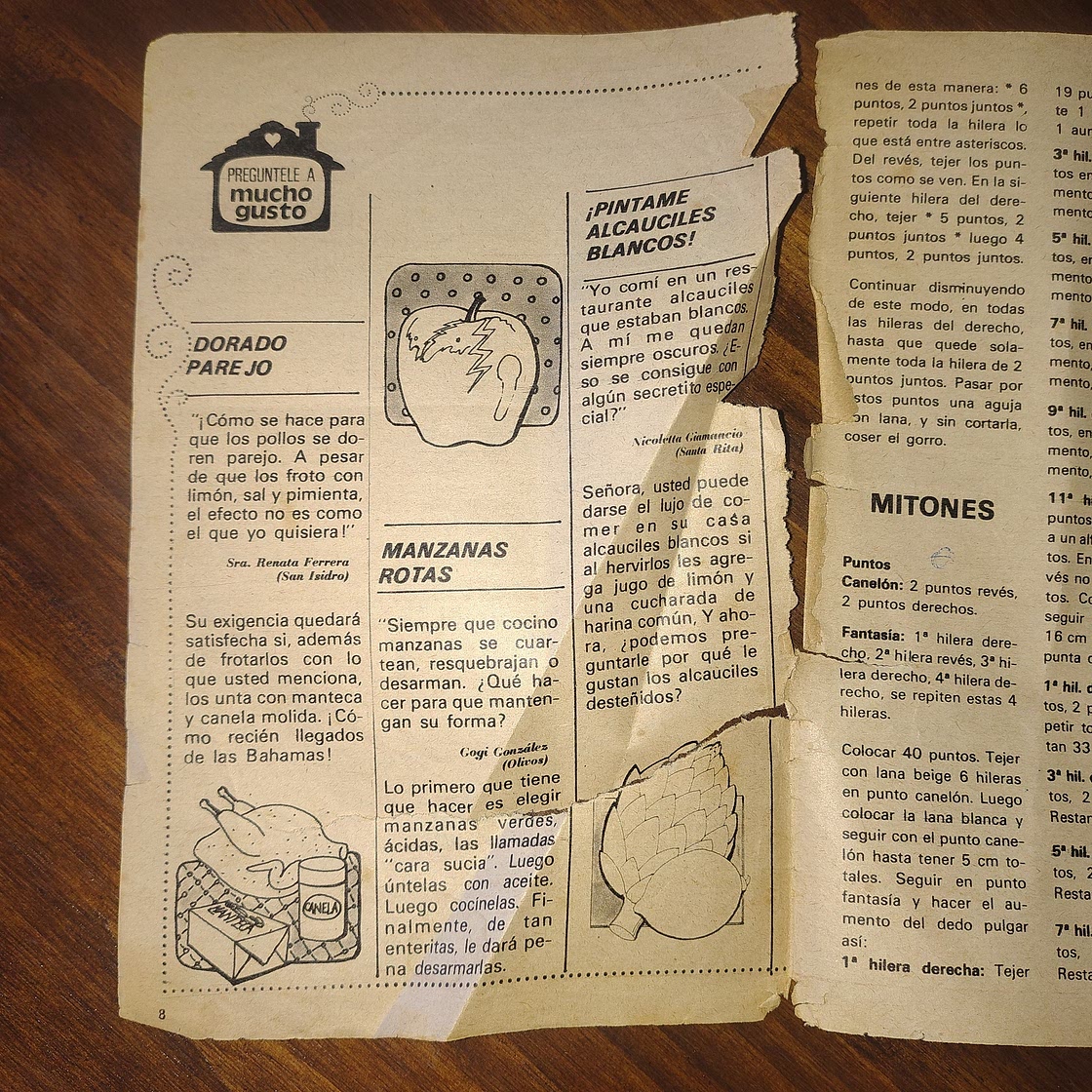 "¡Pintame alcauciles blancos!" Tip para blanquear alcauciles.