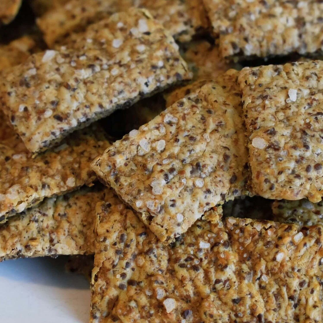 Sourdough Discard Seed Crackers