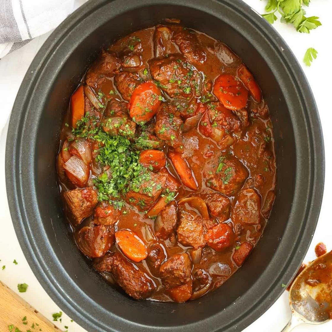 Beef Stifado {Slow Cooker or Oven}