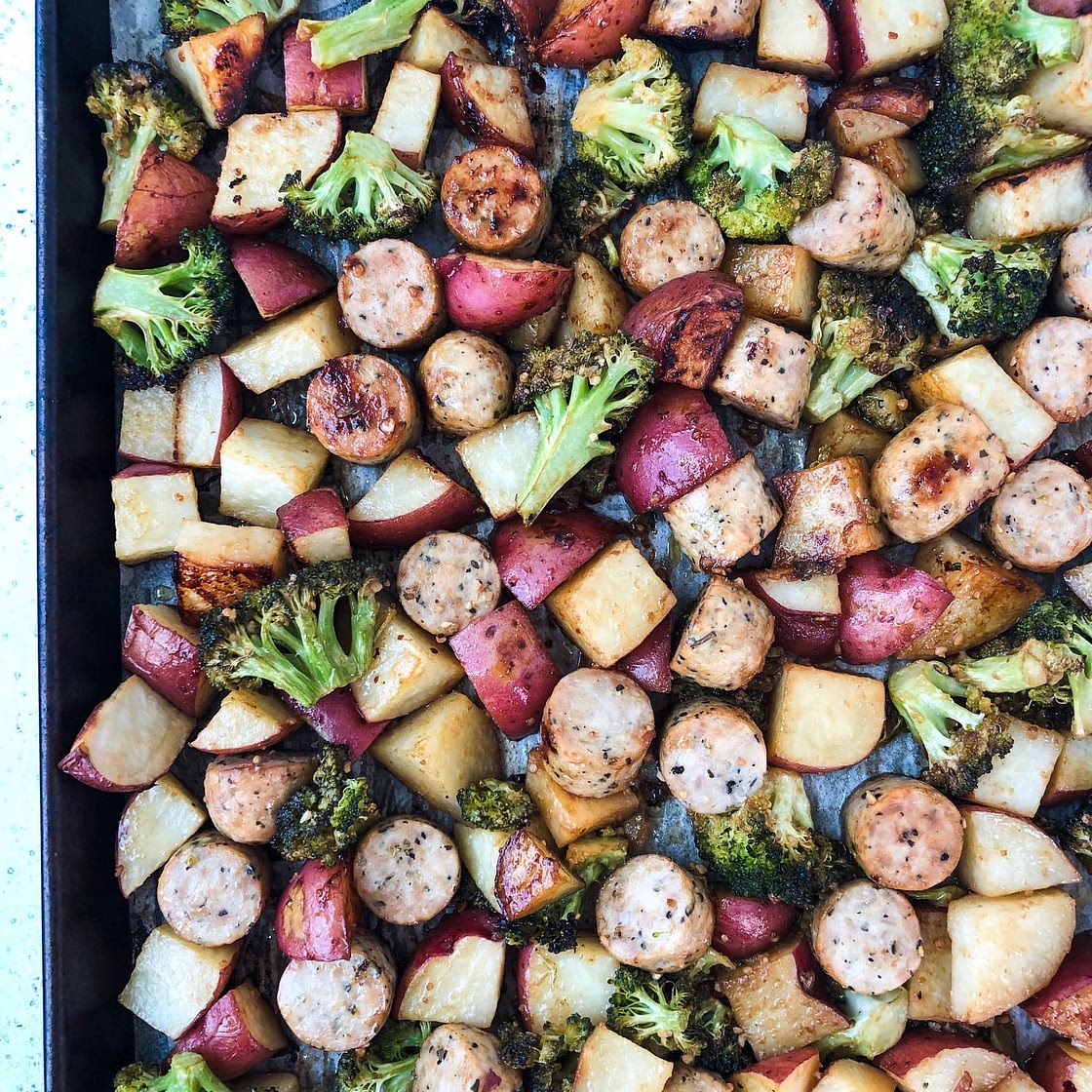 Sausage, Potato & Broccoli Sheet Pan Supper