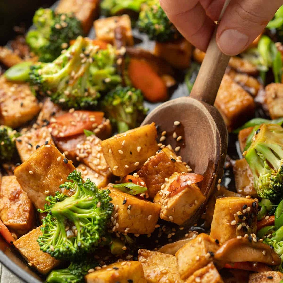 Tofu Stir-Fry with Garlic Sauce