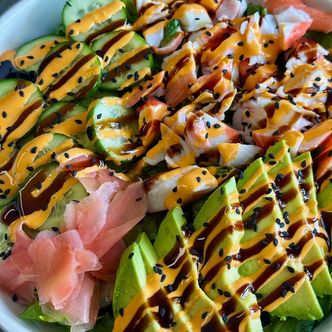 Sushi Salad with Wasabi Vinaigrette