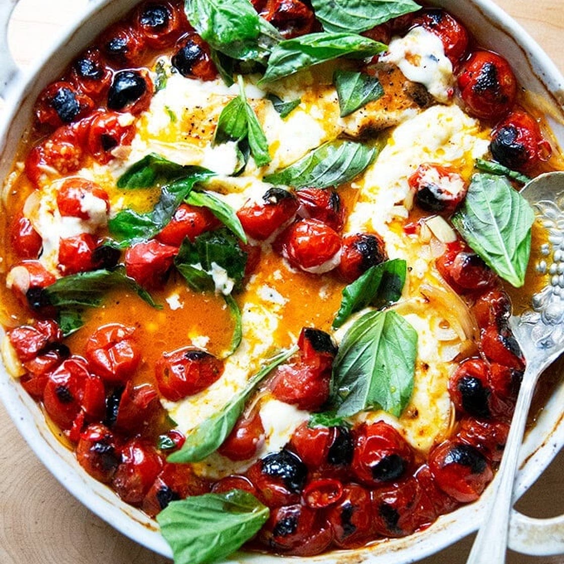 Baked Feta with Cherry Tomatoes
