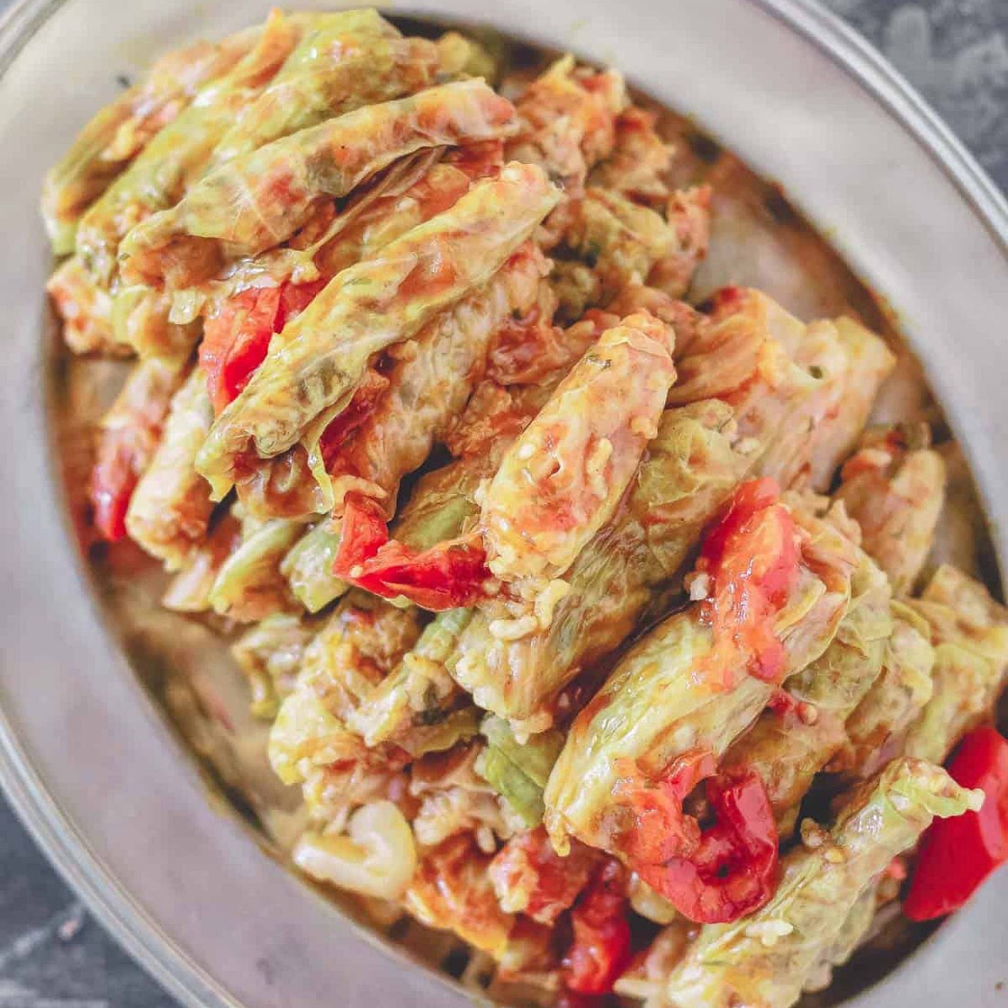 Vegetarian Stuffed Cabbage Rolls