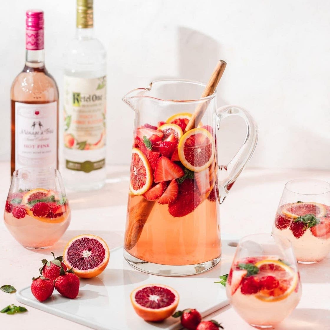 Pink Sangria with Rosé Wine
