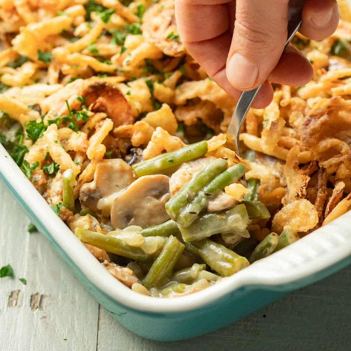 Classic Vegan Green Bean Casserole