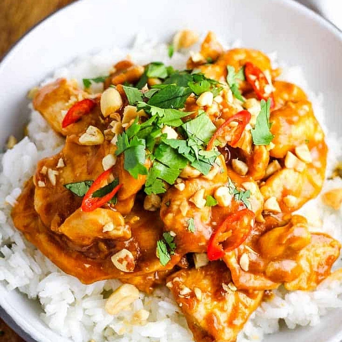 Satay Chicken and Rice