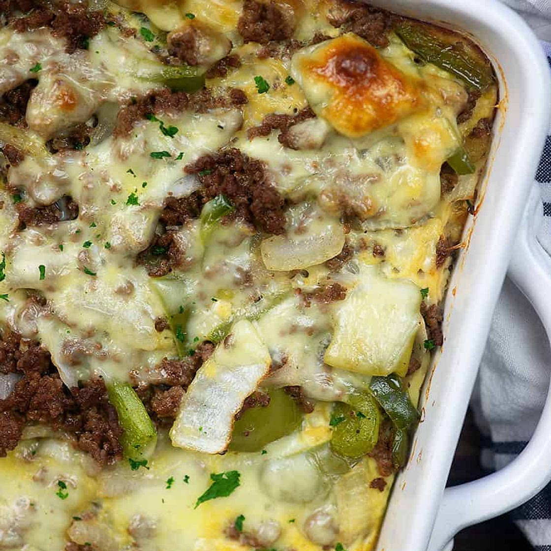 Philly Cheese Steak Casserole