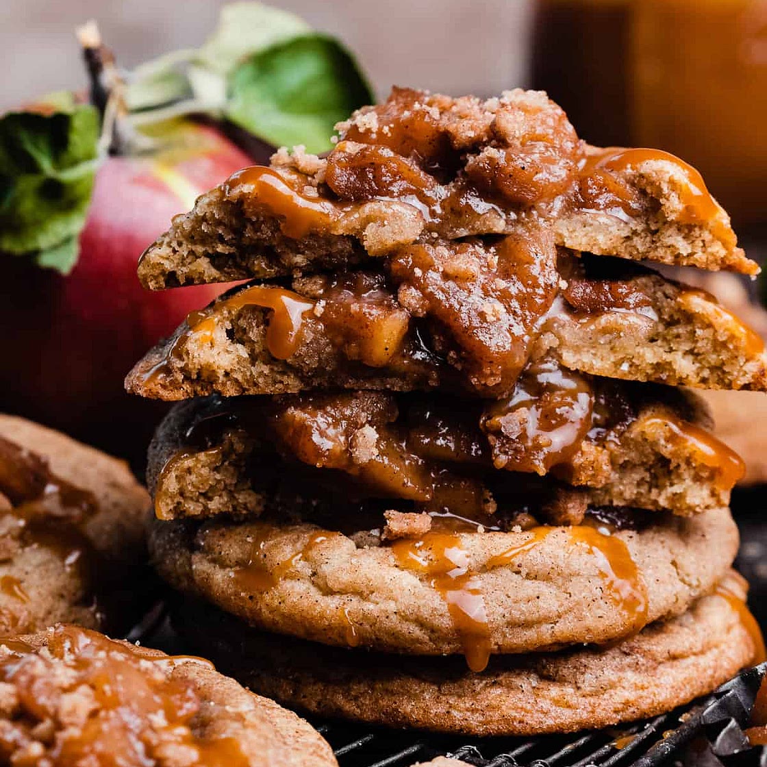 Salted Caramel Apple Pie Cookies