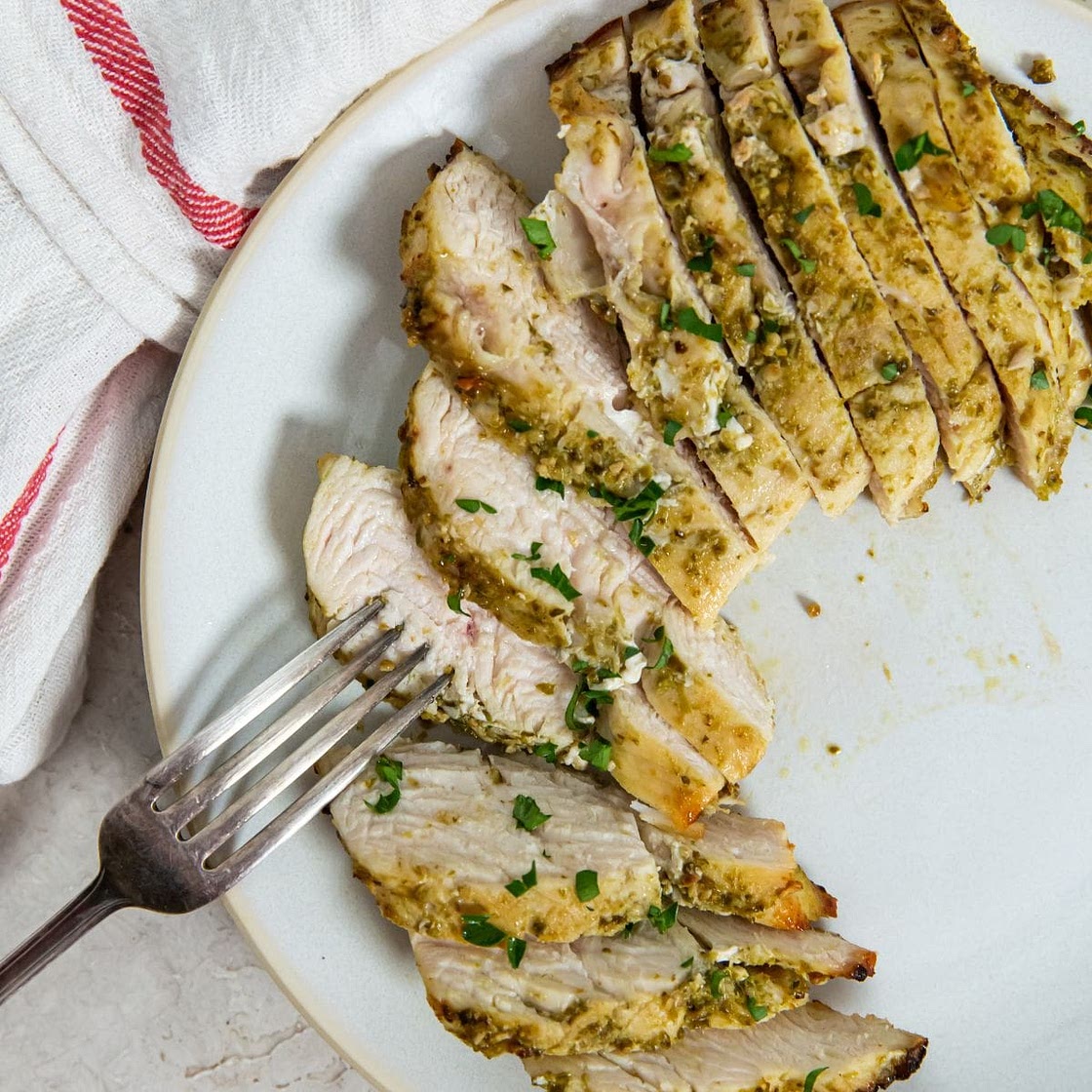 Air Fryer Pesto Chicken Breast