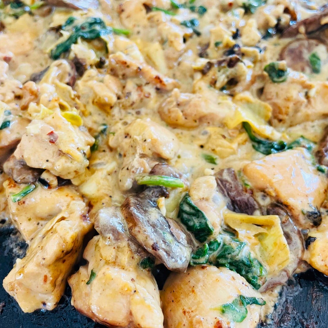 Blackstone Spinach and Artichoke Chicken