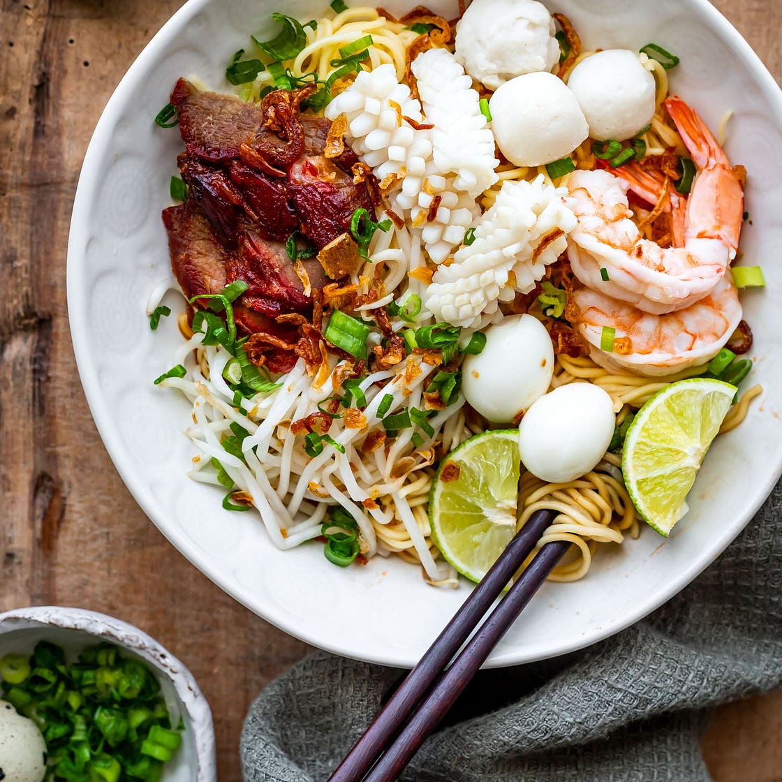 30-Minute Hu Tieu Kho (Dry Pork and Seafood Noodle Soup)