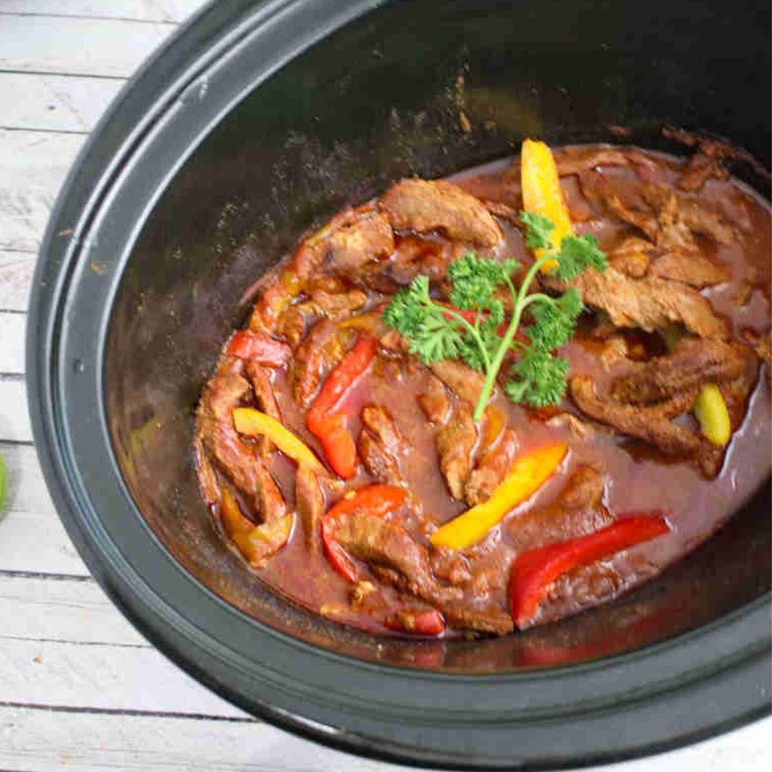 Slow Cooker Beef Fajitas