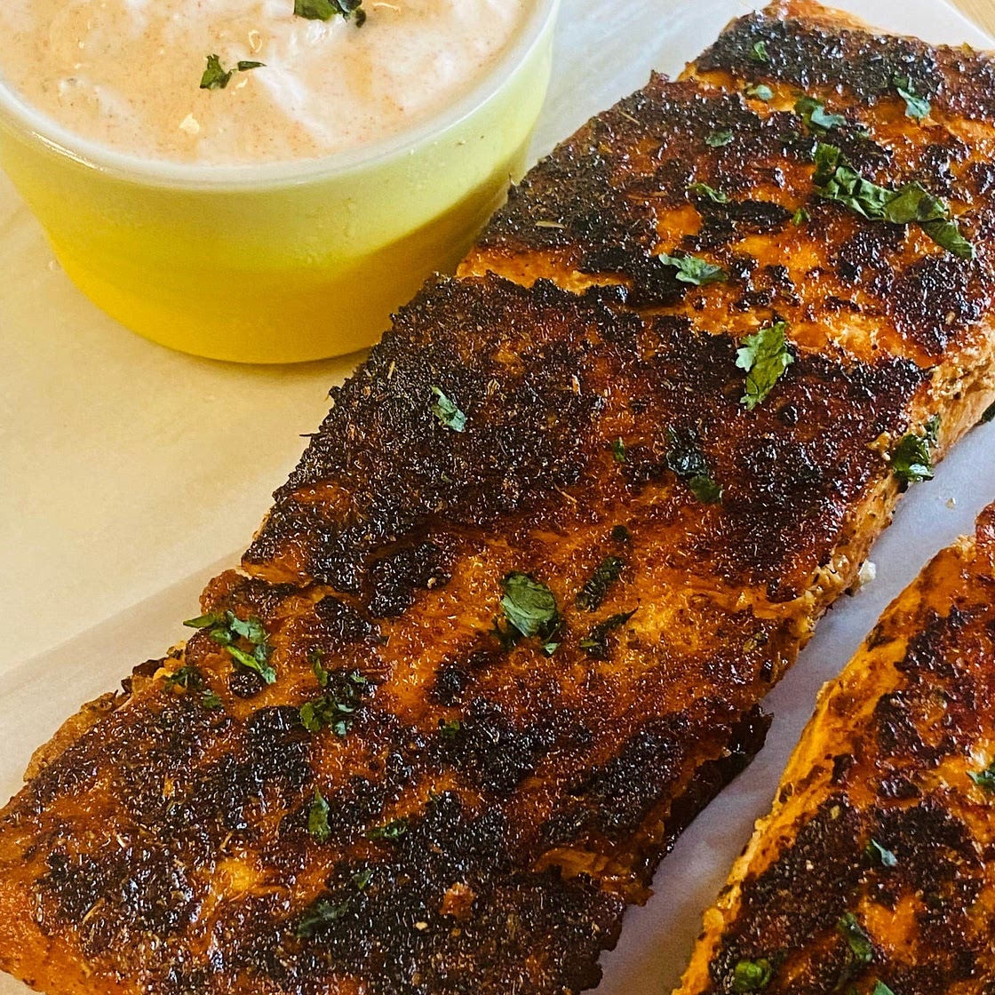 Blackstone Lemon Feta Salmon