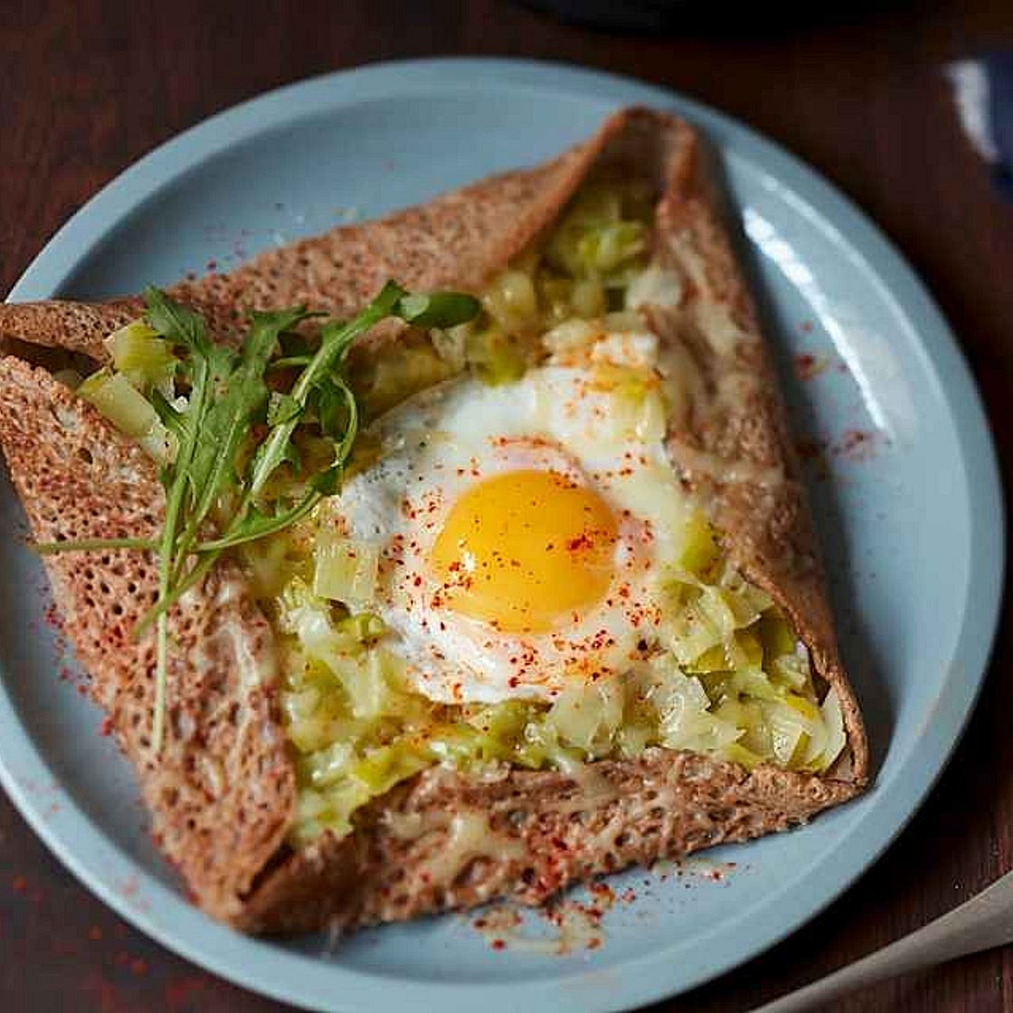 Galettes bretonnes aux poireaux