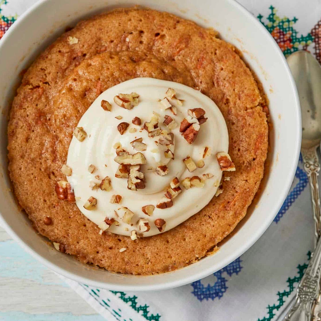 2-Minute Microwave Carrot Cake Bowl