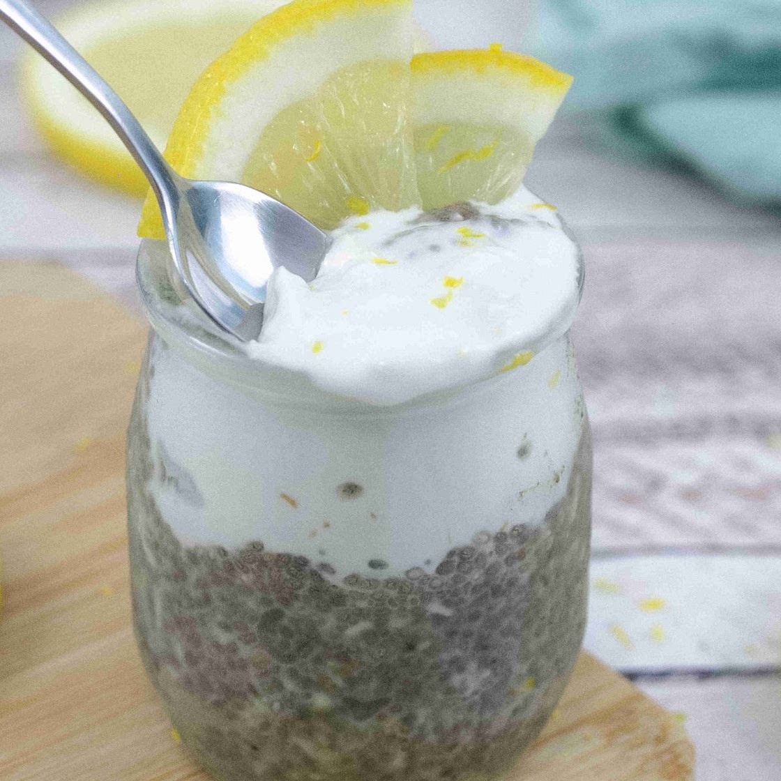 High Protein Lemon Chia Seed Pudding
