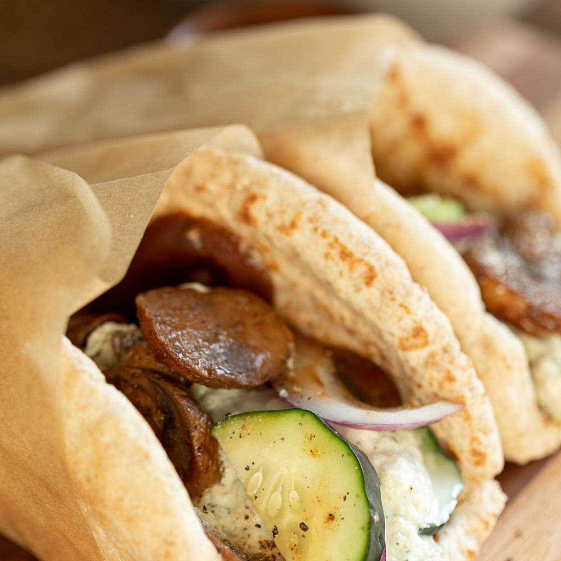 Vegan Gyros with Mushrooms